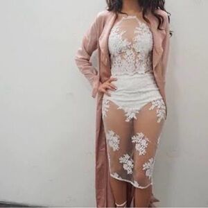 FN Baby’s Breath Lace Skirt Set - White